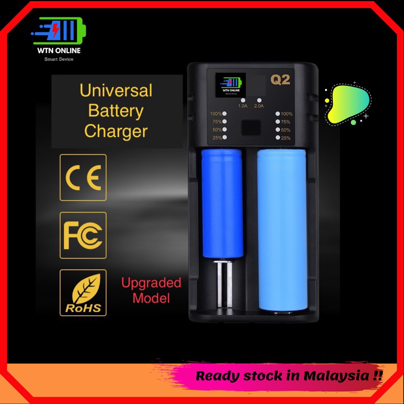 Universal Travel Battery Charger for AA / AAA / 18650 / Vape Battery