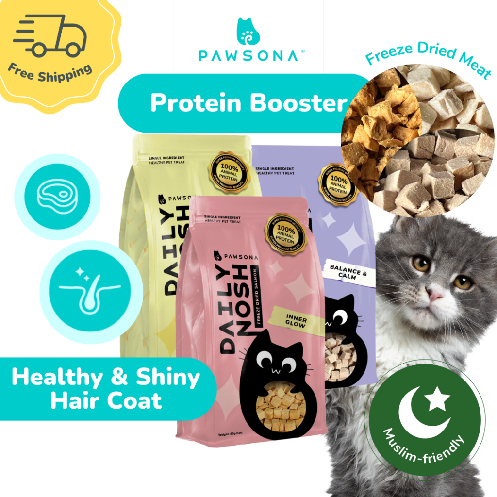 [TRIAL PACK] PAWSONA Daily Nosh Freeze Dried Meat Single Ingredient Healthy Pet Treat/ Premium