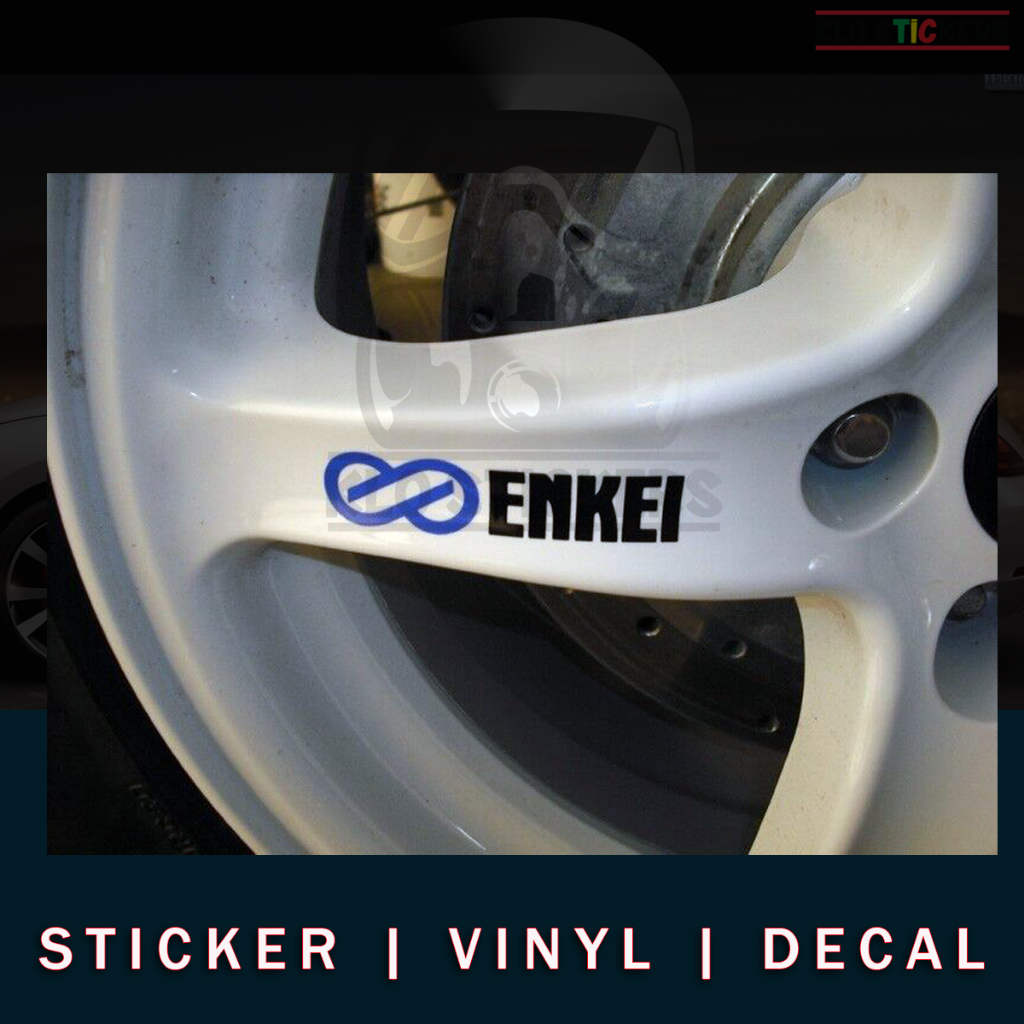 Enkei Sport Rim Wheel Sticker Custom Decal 4 Pcs Shopee Malaysia