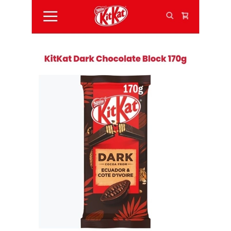 KIT KAT LUXURY LIMITED EDITION Dark Cocoa from Ecuador 170gm (Made in