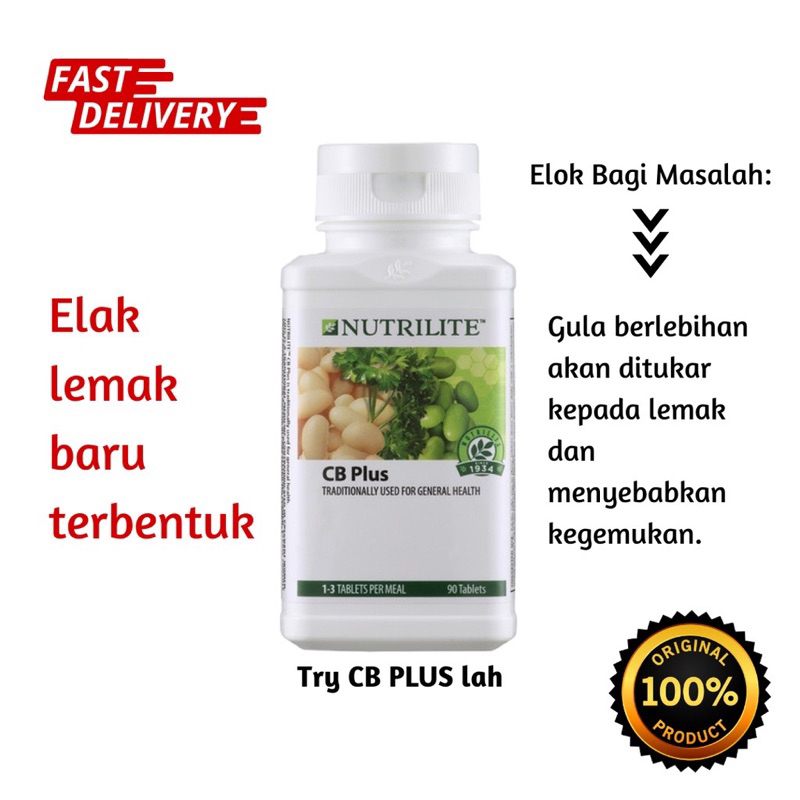TRIAL PACK (Repack) AMWAY Nutrilite CB Plus /set kurus, pecah lemak