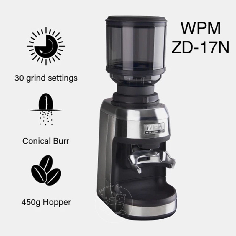 (Malaysia Plug) WPM commercial  Electric Coffee Grinder ZD-17N & ZD-17OD Conical burr Coffee Grinder ZD17N ZD17OD