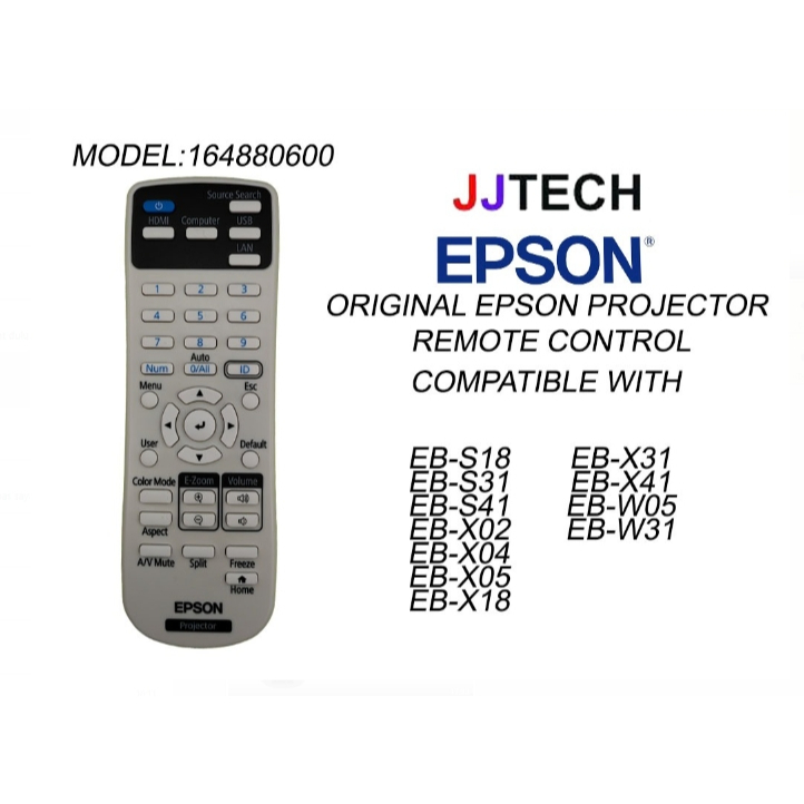 Original Epson Projector Remote Control EBS18 X02 X03 X18 S31 W05 W31