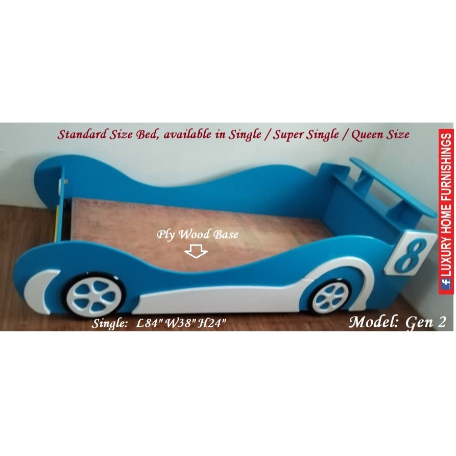 GEN 2, Best Seller Car Bed, available in Standard (L84") Single / Super Single / Queen Size, CAN CUSTOMIZE Color