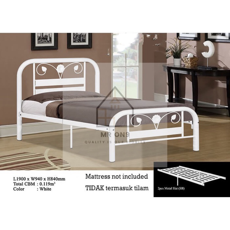 Katil Besi Katil Bujang Single Bed Frame Metal Bed Furniture