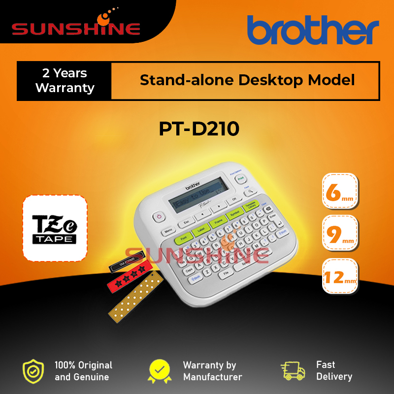 Brother PTD210 Handheld PTouch Labelling Machine Printer (PTouch D210