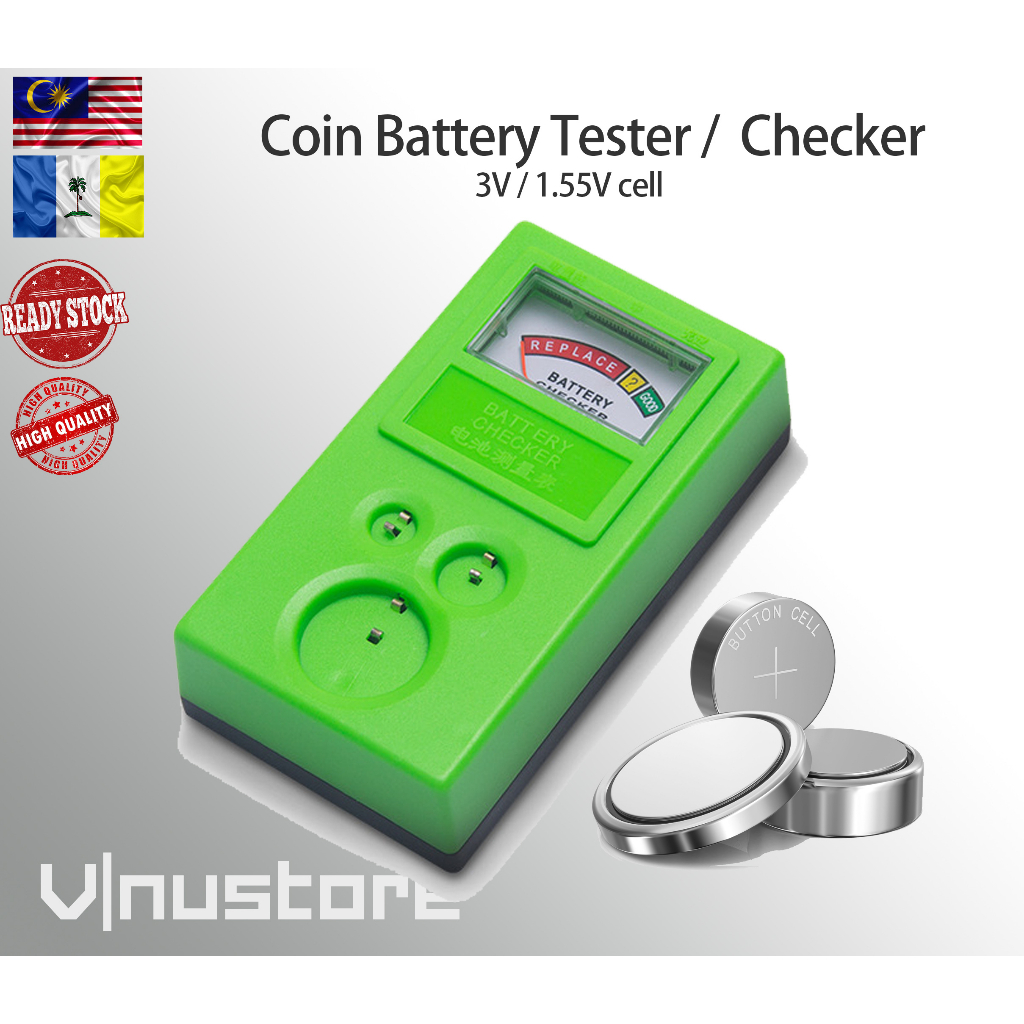 Coin Battery Tester Checker 3V 1.55V Button Cell Shopee Malaysia