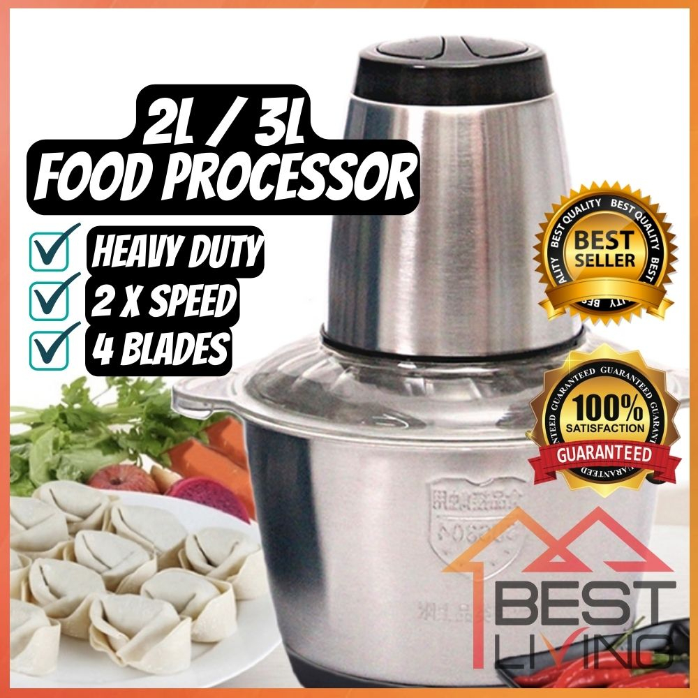 2L / 3L Stainless Steel Meat Mincer Food Blender Kering Food Grinder Pengisar Daging Meat Grinder Pengisar