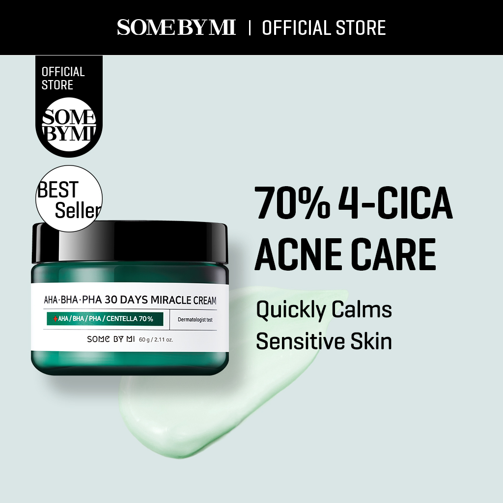 [SOME BY MI] AHA.BHA.PHA 30 Days Miracle Cream 60g [Acne Calming Moisturizer, Hydrating Cream