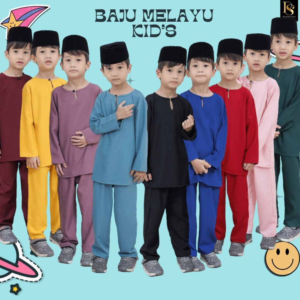 BAJU MELAYU TRADITIONAL KIDS by Passioniss.Co. Size XS to XL. 2yo to 10yo