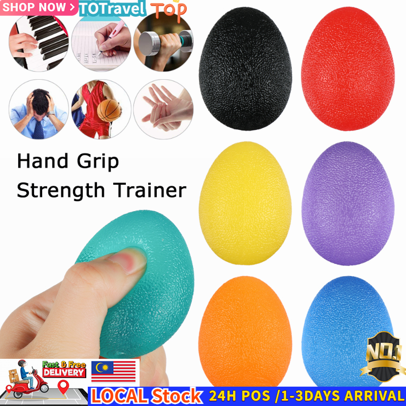 Egg Hand Grip Ball Exercise Therapy Ball Stroke Finger Strength Squeeze Stress Relief Toys Stress Ball Hand Grips 手指訓練器