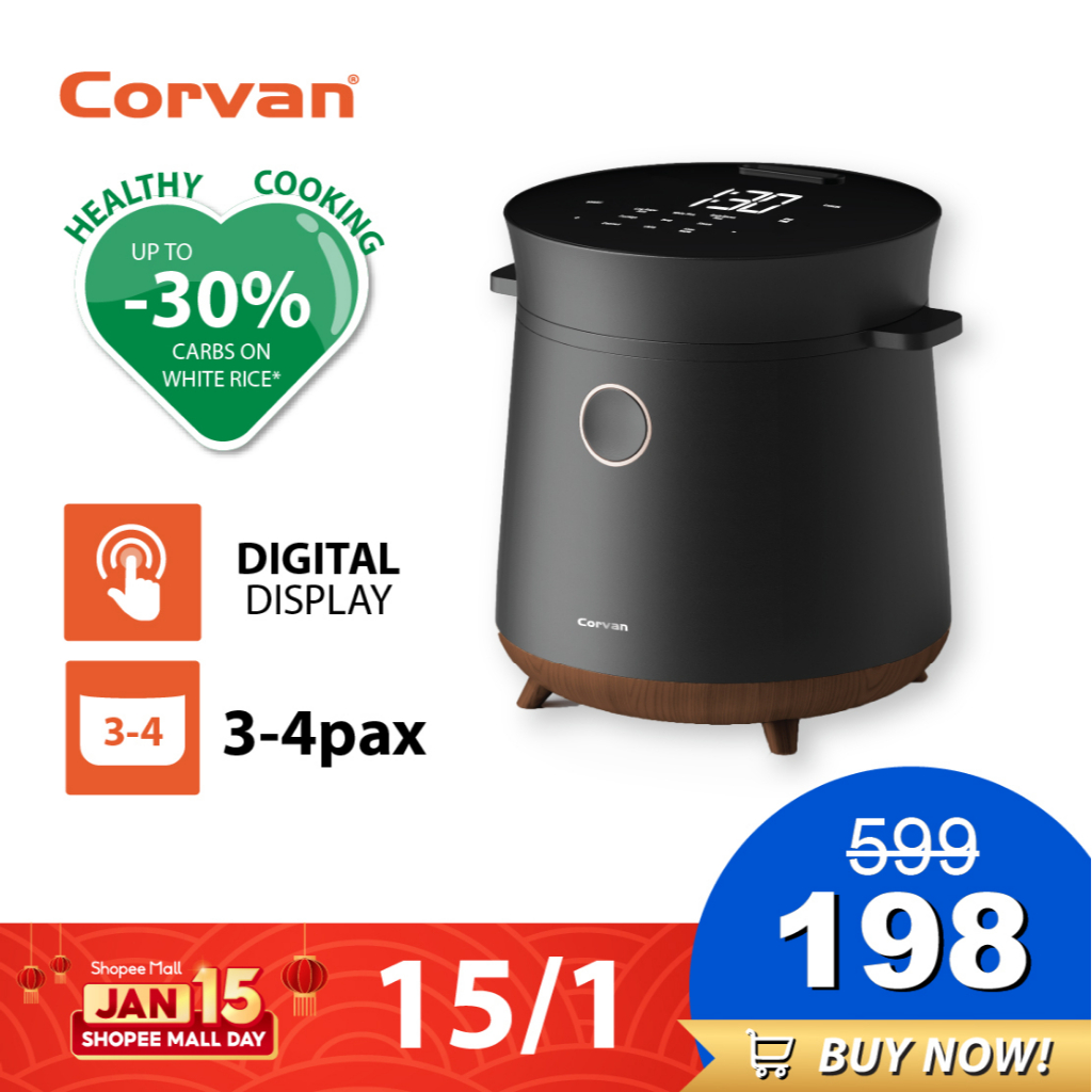 Corvan Low Sugar Rice Cooker C15 with 8 Programs Shopee Malaysia