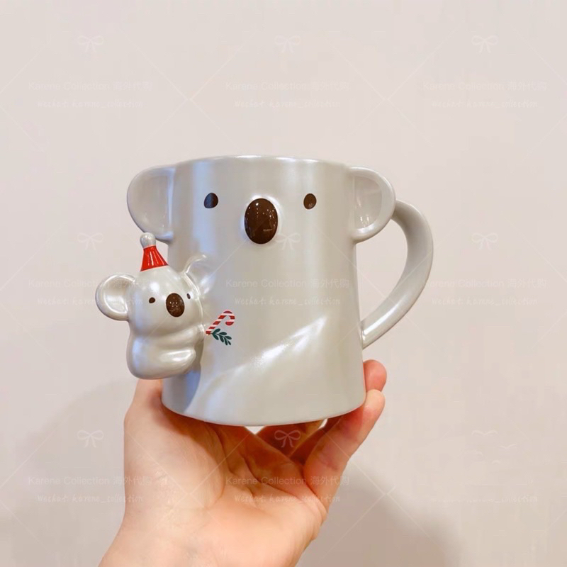 [ReadyStock]Starbucks Taiwan Christmas Xmas Exclusive 2022 Collection Koala Bear Ceramic Mug 355ml 台湾星巴克圣诞节独家系列无尾熊马克杯