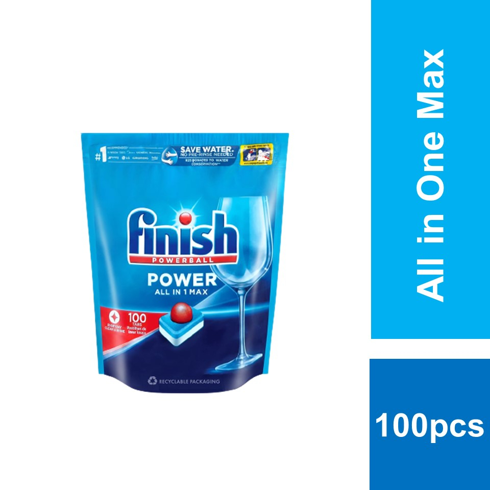 Finish All in One Max Power Ball Dishwasher Cleaning Tablets 100pcs