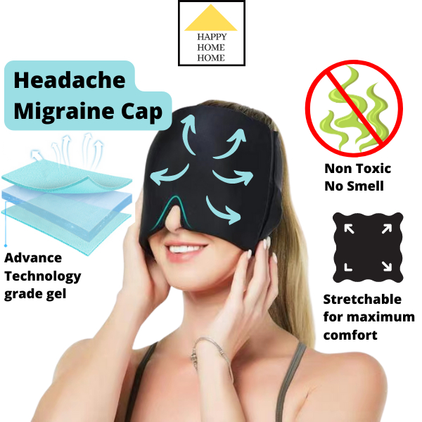 HHH Reusable Migraine Relief Flexible Cap Headache Hat Tension Reliever  Sinus Stress Puffy Eyes Hot Cold Therapy Mask | Shopee Malaysia