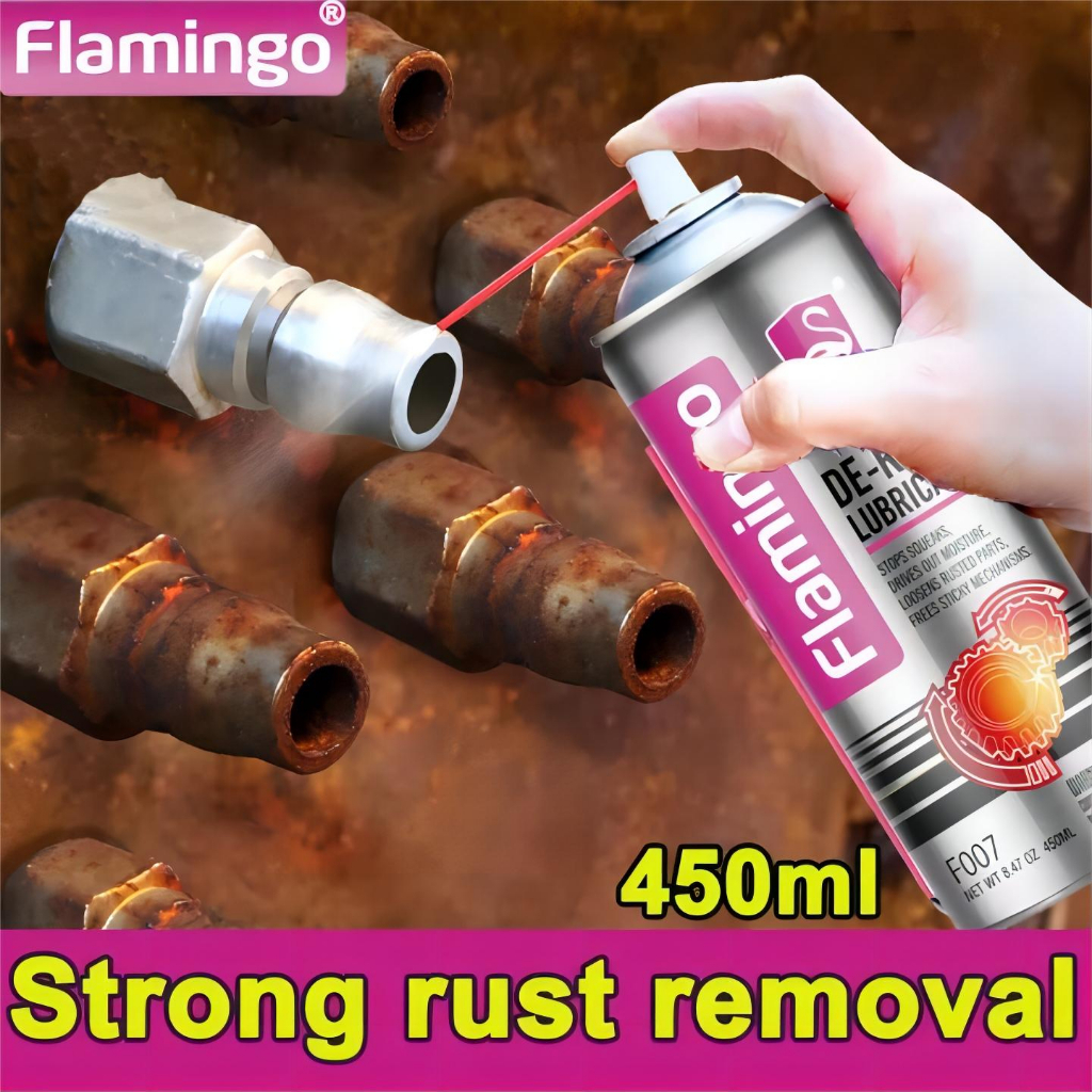 【Cleaning Supplies】Flamingo® rust remover for metal rust remover spray rust converter rust remove cleaner anti rust spray for metal Car Maintenance Cleaning Metal Chrome Paint Clean Anti-rust Lubricant For Car Home除锈剂