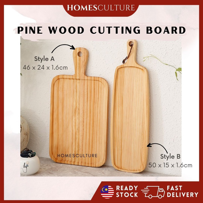 Kitchen Cutting Board Pine Wood Chopping Board Serving Tray Platter ...