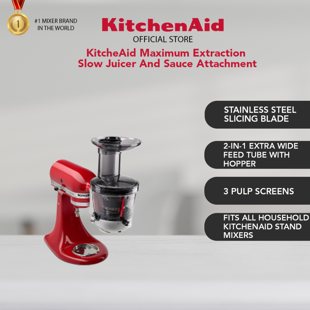 KitchenAid Maximum Extraction Slow Juicer And Sauce Attachment  - 5KSM1JA