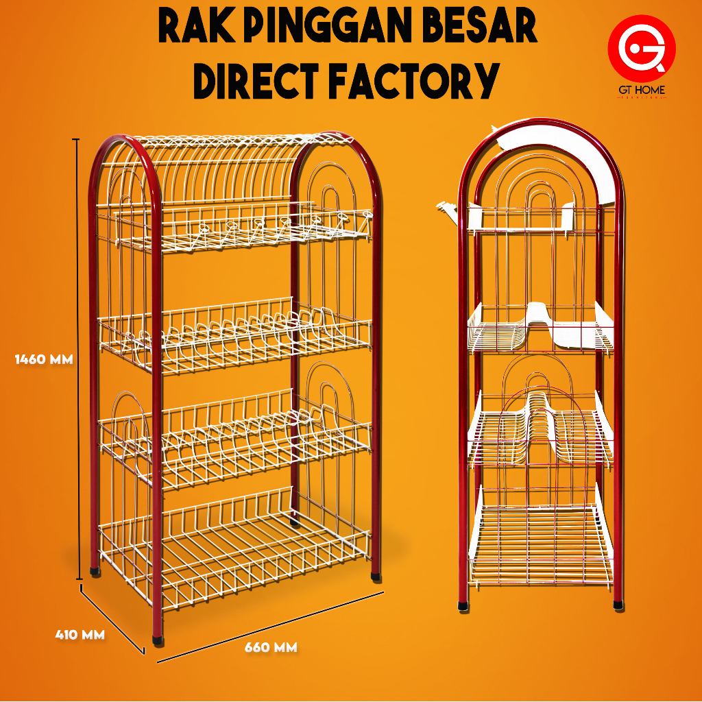 Multipurpose Rack  - Kitchen Rack Kitchen Organizers Storage Rack Dish Rack Rak Pinggan Rak Baju Plate Rack