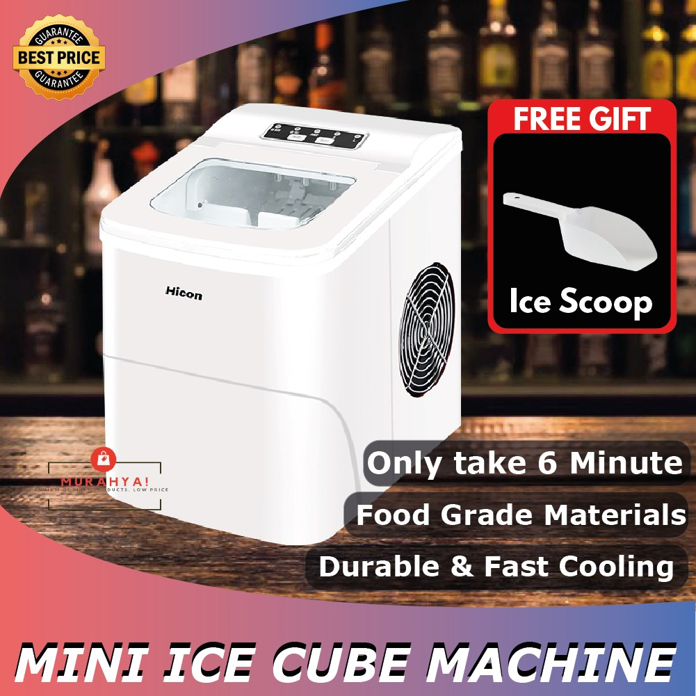 Ice maker machine mini Hicon Mesin ais batu kecil pembuat ais automatic