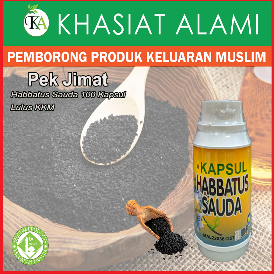 (Baru & Jimat) 100% Asli Serbuk Habbatus SAuda As-Sauda 100 Kapsul ...