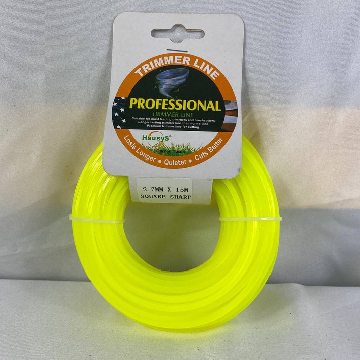 HALILINTAR Trimmer Line 2.7mm Nylon for Grass Cutter 15 meter / Tali Halilintar Nylon Mesin Potong Rumput 2.7mm