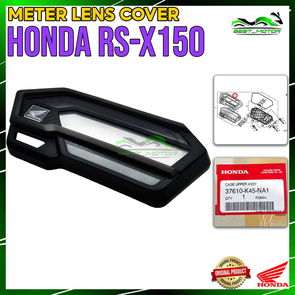 100 Original Honda Rs X Rsx150 Meter Lens Cover Meter Cover Meter Lens Upper Cermin Penutup 8708