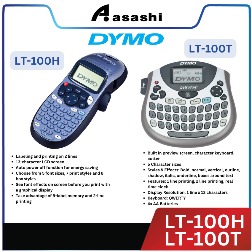 DYMO LETRATAG LT100H / DYMO LETRATAG LT100T Label Printer / Label