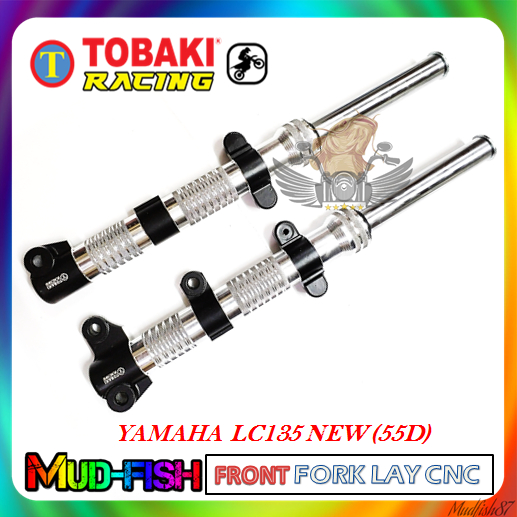 Tobaki Racing Cnc Front Fork Lay For Yamaha Lc New S D Chrome Lowered Shopee Malaysia