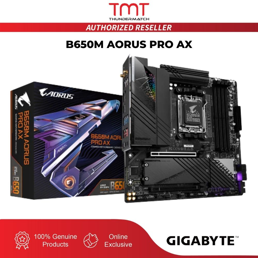 TMT Gigabyte AMD AM5 B650M AORUS PRO AX mATX Motherboard | Shopee Malaysia