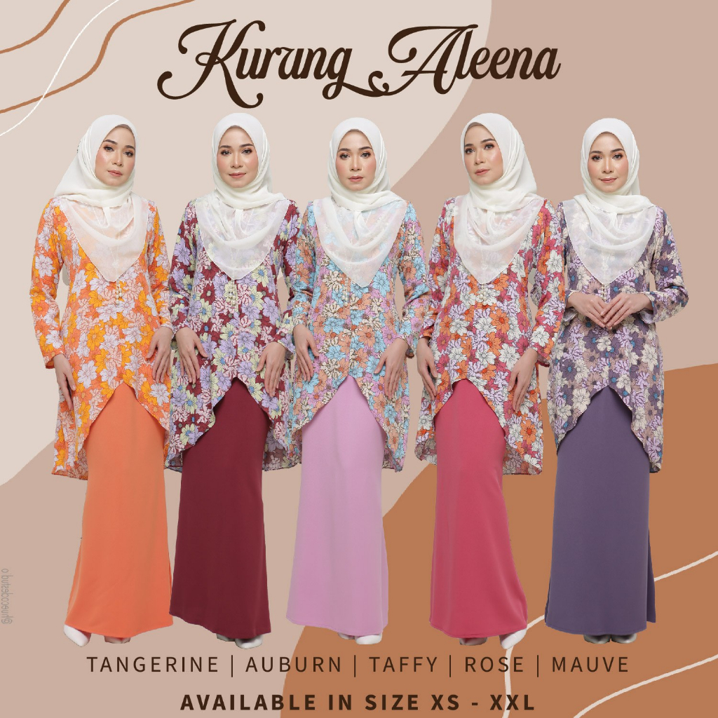 Adel Baju Kurung Moden Baju Raya 2023 Baju Kurung Moden Printed Kurung Aleena Shopee Malaysia 