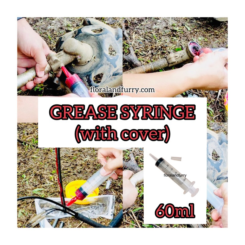 60ml Grease Syringe Grease Pump Brush Cutter Bearings Gear Case m Multi