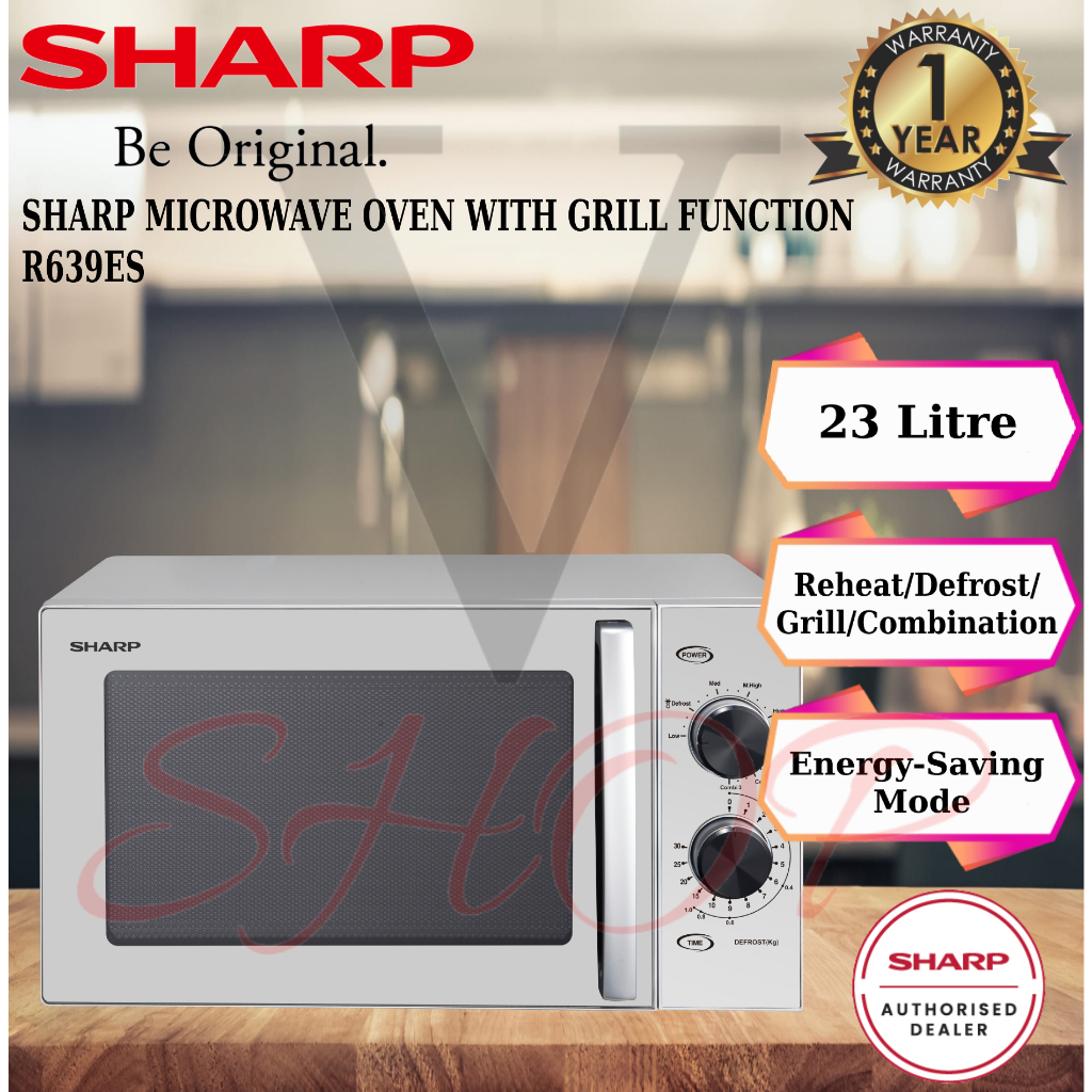 SHARP 23L MICROWAVE OVEN WITH GRILL FUNCTION R639ES Shopee Malaysia