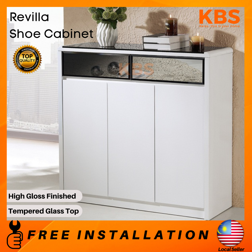 (FREE Installation+Shipping) KBS Revilla White Lacquer / High Gloss ...