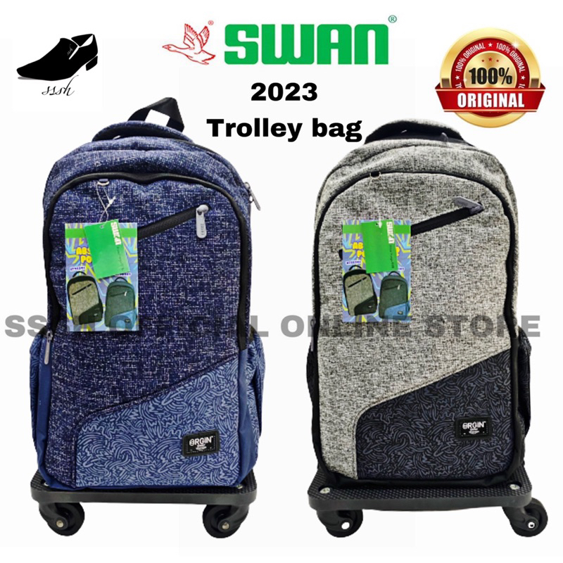 ORIGINAL 2023 SWAN TROLLEY SCHOOL BAG ABSTRACT 2 POP PAC ROLL (XXL ...