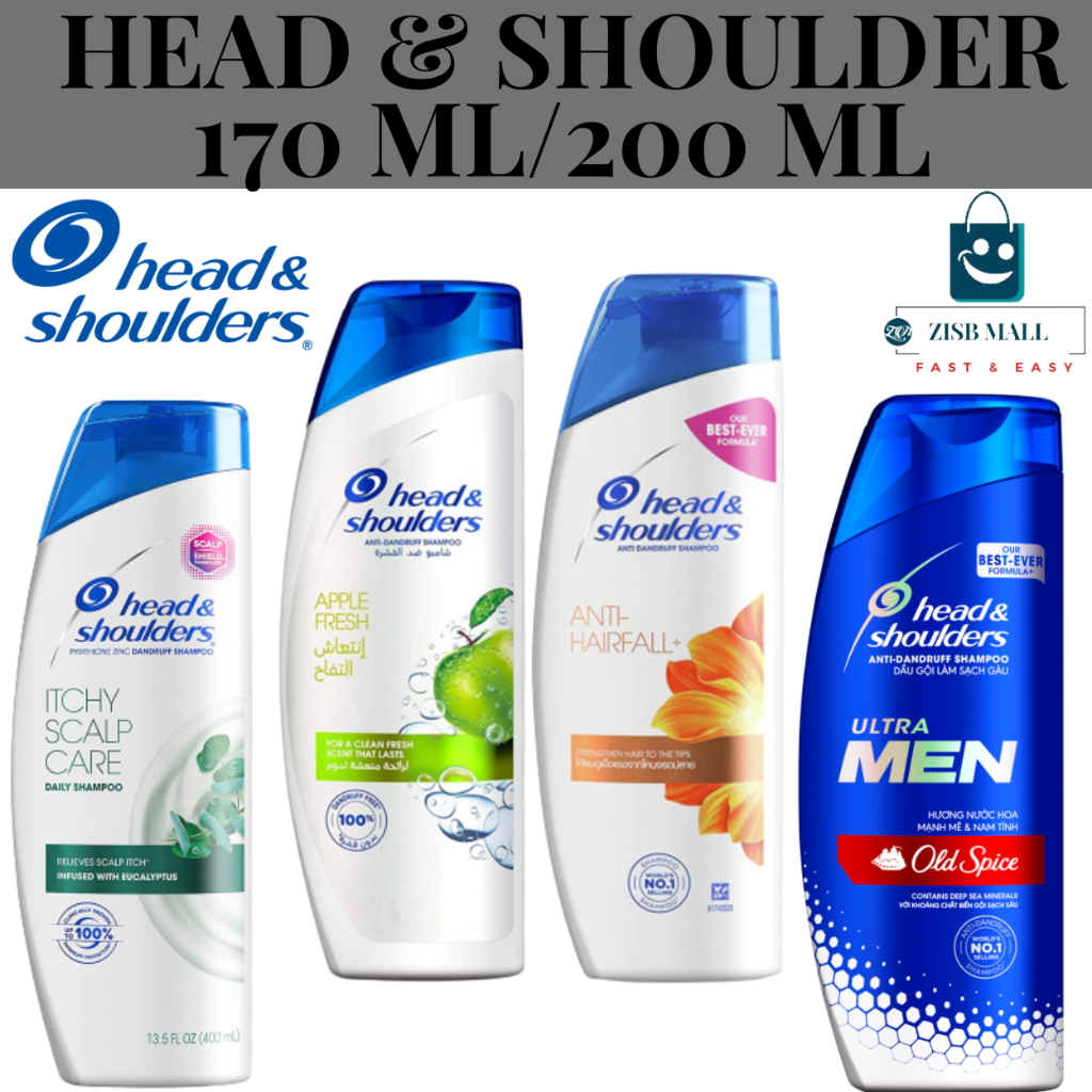 HEAD AND SHOULDER ULTRA MEN OLD SPICES/ANTI HAIRFALL/APPLE FRESH/ITCHY ...