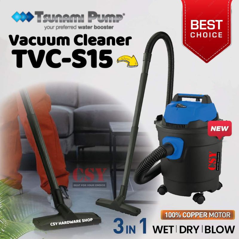 TSUNAMI Vacuum Cleaner Wet and Dry 3In1 1000W Shopee Malaysia