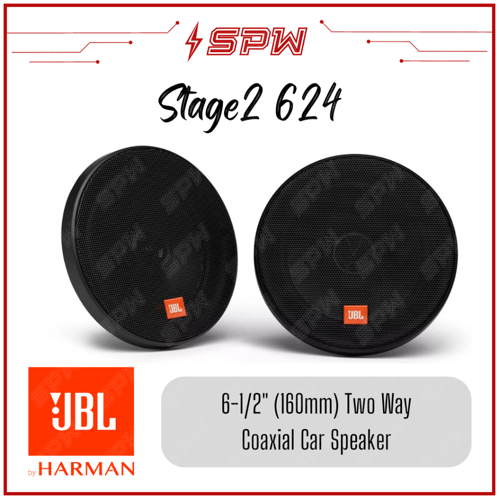 JBL (Stage2 624) 6.5" Inches 61/2" (160mm) Speaker 2Way Coaxial Car