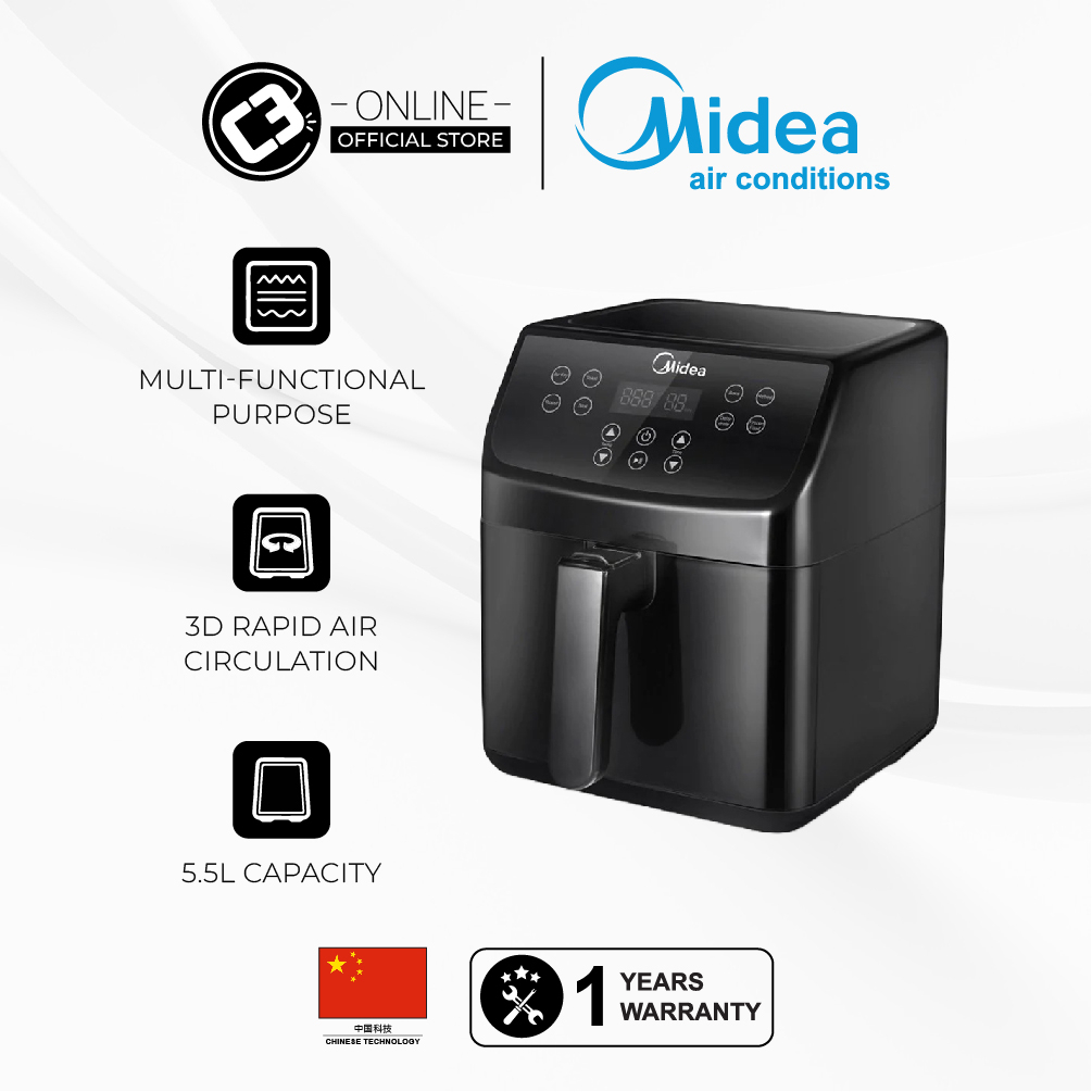 Midea Air Fryer (MAF-D55A)(5.5L) | Shopee Malaysia