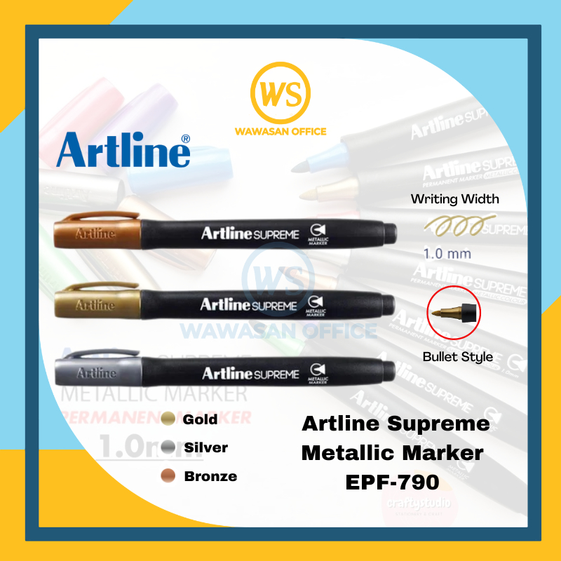 Artline Supreme Permanent Marker Metallic Colour / Artline Marker Pen