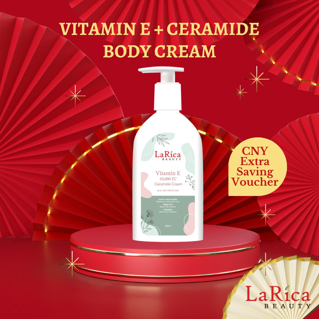 LaRica Vitamin E 10,000 IU Body Cream with Ceramide (350ml) Lessen