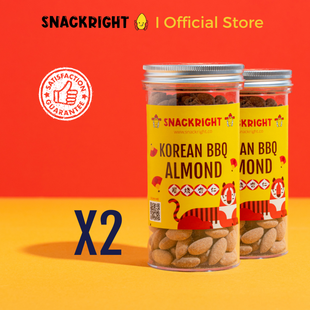 SnackRight Korean BBQ Almond Multipack 500g (2x250g) Non Fried, No