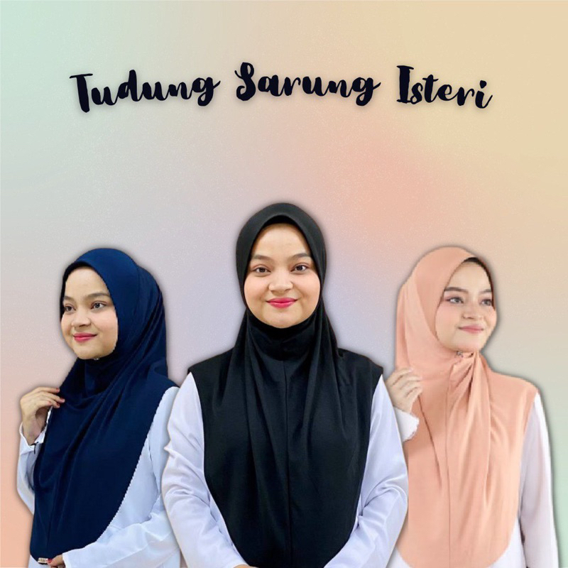 Tudung Sarung Cotton Isteri, Free Size by Mufeeda Exclusive