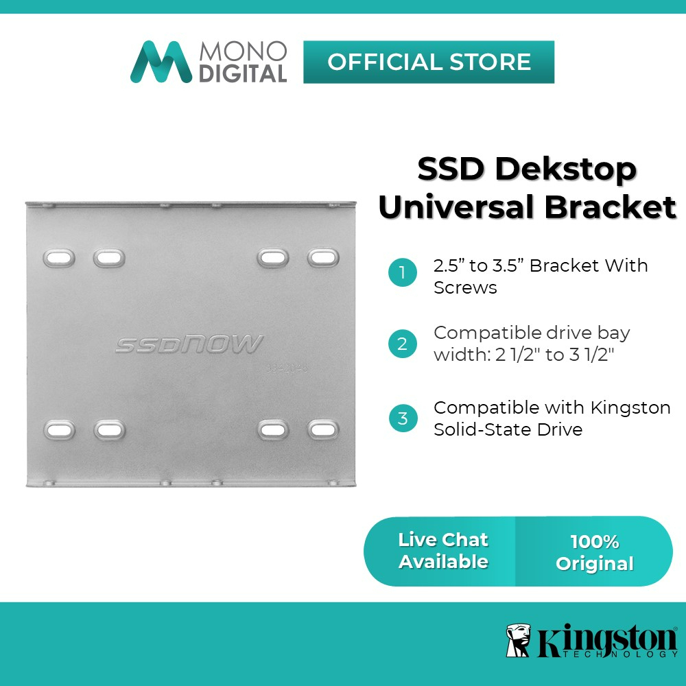 Kingston 2.5 To 3.5 SSD Desktop Universal Bracket SNA-BR2/35 | Shopee ...