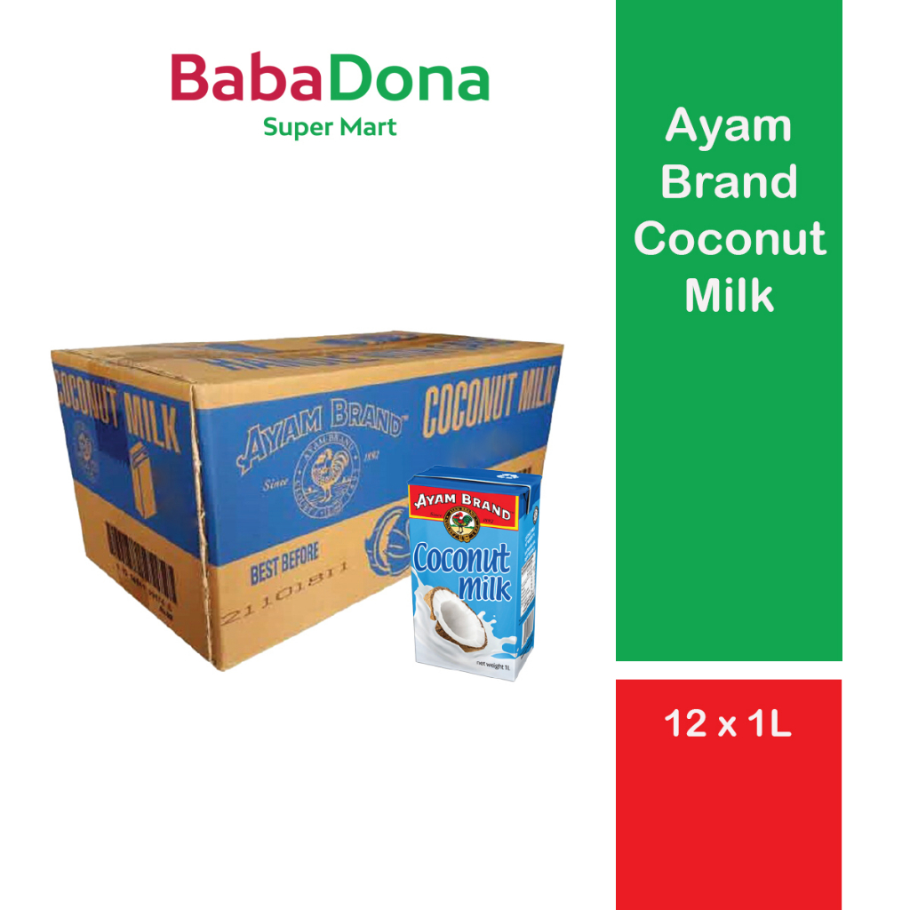 [BabaDona] Ayam Brand Coconut Milk 12 x 1L Shopee Malaysia
