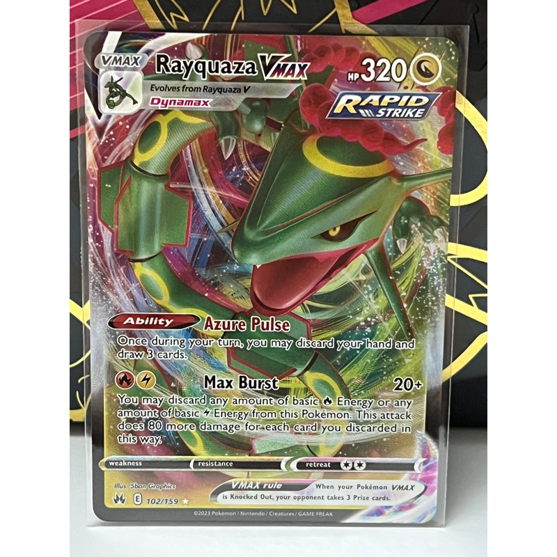 Pokemon Tcg Ss Crown Zenith Rayquaza Vmax Ultra Rare Shopee Malaysia