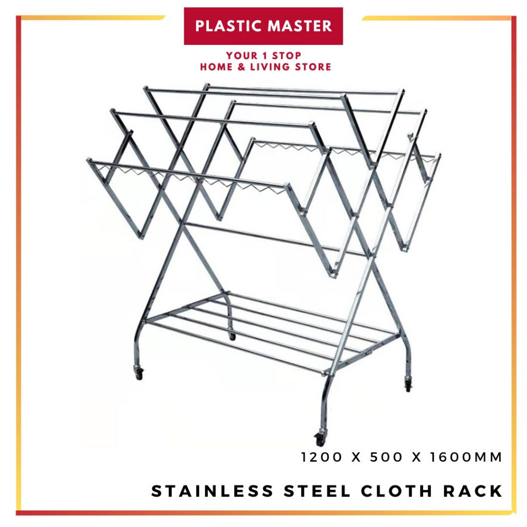 Stainless Steel Foldable drying clothes rack Easy to Assemble Laundry