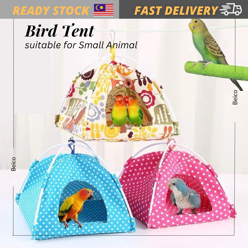 Bird Hammock Tent Nest Parrot Hanging Hut Conure House Parakeet ...