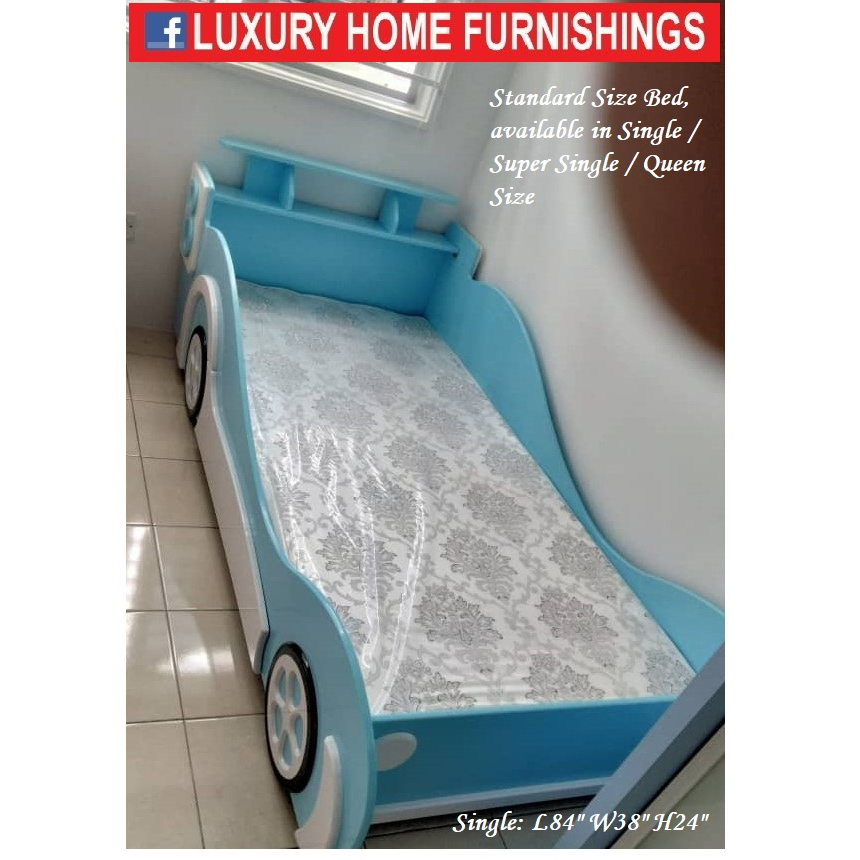 GEN 2, Best Seller Car Bed, available in Standard (L84") Single / Super Single / Queen Size, CAN CUSTOMIZE Color