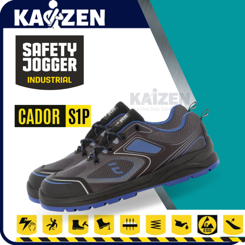 SAFETY JOGGER CADOR S1P Low TLS Safety Sport Shoes ( Blue )